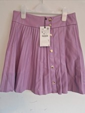 Zara Small PU Lilac Pleated