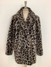 Vintage 1980s leopard coat glamorous faux fur animal print swing jacket #V4 @BAB
