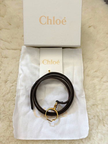 Chloé brown croc embossed - chloé, croc-embossed