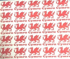 Welsh Dragons x 25 Wales Cymru Vinyl Decal stickers