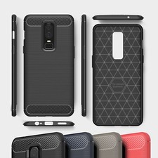 Carbon Fibre TPU Silicone Gel Phone Case Cover For OnePlus 1+ 6 6T 7 7T 8 9 PRO