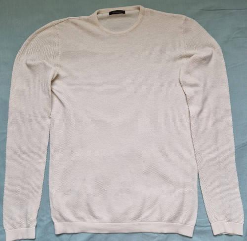 Zara man cream knitted sweater - zara,