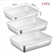 3pcs Large Stainless Steel