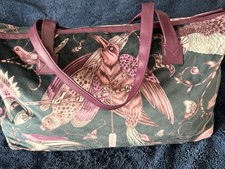 Emma J Shipley Audubon Pink Velvet Handmade Travel Bag