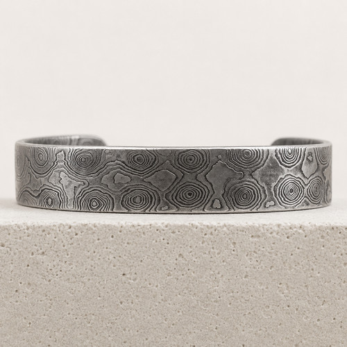Men damascus steel cuff - damascus,