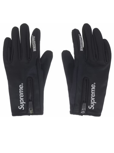 Supreme black windstopper zip - black,