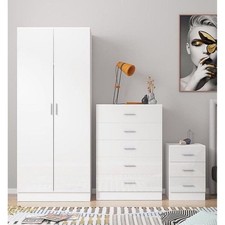 3Pcs High Gloss Bedroom