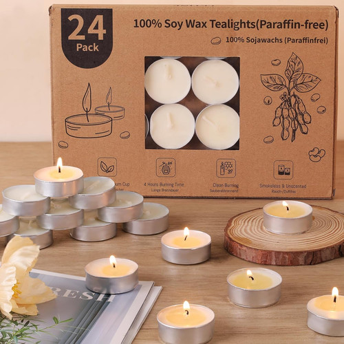 Letine soywax tea lights - soywax,