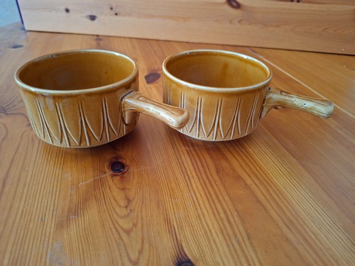 Vintage soup bowls with - soup,