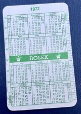 ROLEX 1972 1973 GREEN CALENDAR