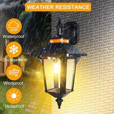 COLBOR Solar Lantern Light Vintage Solar Wall Light for Outdoor Garden Patio