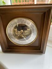 OAK CASE ANEROID SQUARE