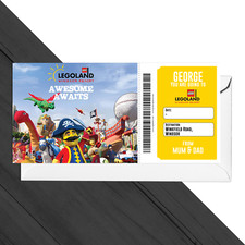 Personalised Legoland Windsor Surprise Ticket Birthday Present Gift Voucher