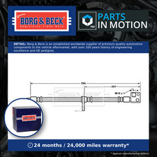 Brake Hose fits HONDA CIVIC FN2 TypeR 2.0 Front Right 06 to 08 K20Z4 Hydraulic