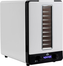 550W 11-Tier Food Dryer Machine White LCD Timer 40-70℃ Fruit Meat Vegetable Jerk