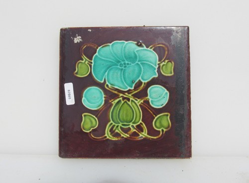 Victorian ceramic tile floral - ceramic,