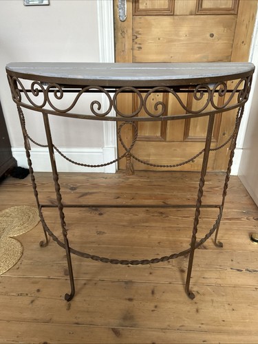 Vintage wrought iron demi lune - vintage,