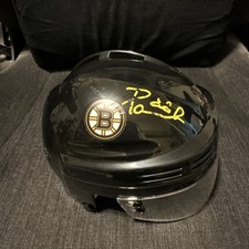 David Pastrnak Signed Mini Helmet Boston Fanatics COA