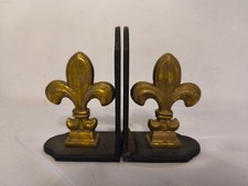 Vintage Metal Bookends Fleur