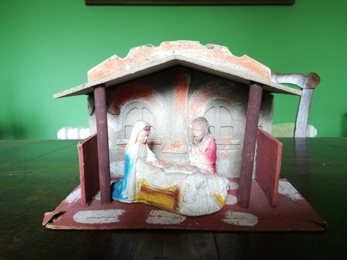 Rare 1940s nativity stable and - nativity,