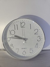 Sillver Wall Clock Round 12