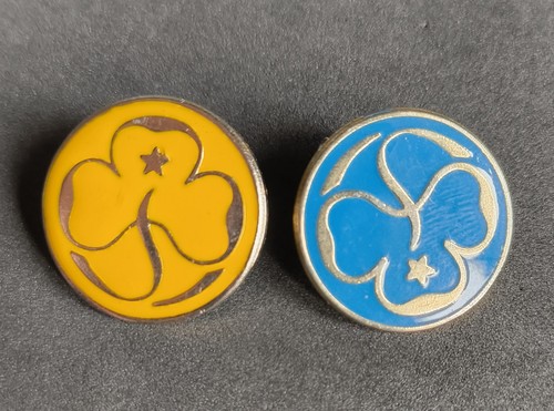 Girl guides trefoil enamel pin - girl,