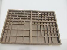 Antique Wooden Printers Drawer Tray Wall Display Rack Letterpress Old Vintage