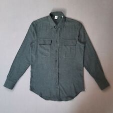 ADAM KIMMEL - GREEN BRUSHED COTTON FLANNEL SHIRT - SMALL P2P20.5" - 100% COTTON 