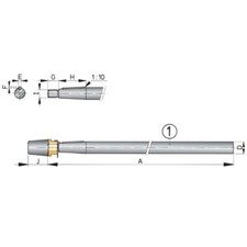 Vetus Propeller Shaft with Nut