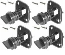 Pack 4 Durable H2o 18 mm  Inch Kayak,Canoe, Small Boat Drain Plug with Screws
