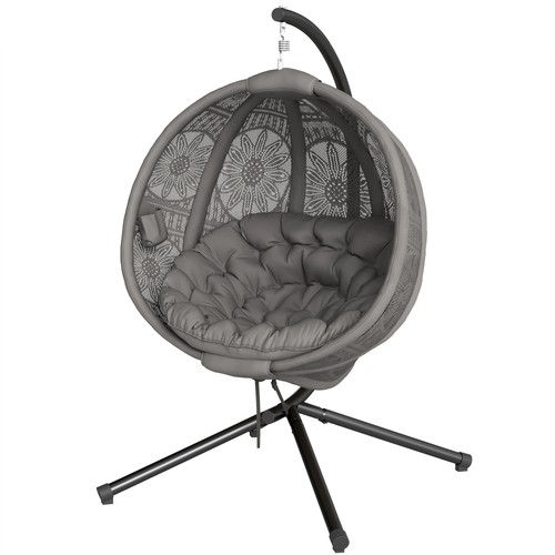 Round egg basket chair with - round, chair,