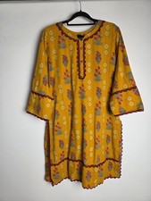 Khaddar Indian Top Kurta Size Uk 12 Medium Tunic Ethnic Wear Casual 