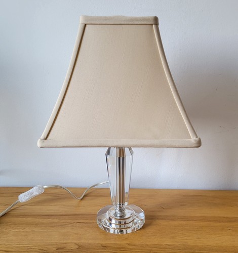 Cut glass table - glass, lamp
