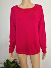 BNWT Bonmarche Red Long Sleeve Jumper Top | UK 12 14 Ladies Smart Casual Wear 
