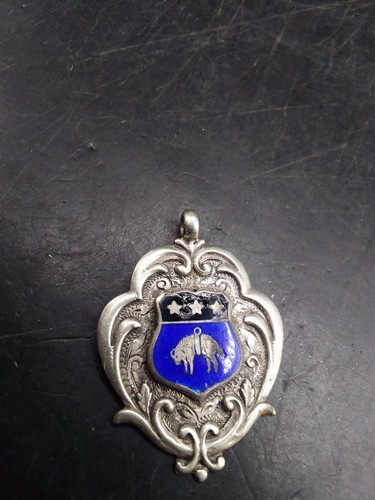 Vintage antique silver enamel - silver,