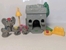 Jungle In My Pocket Elephant House Parent And Three Babies Vintage Good Cond