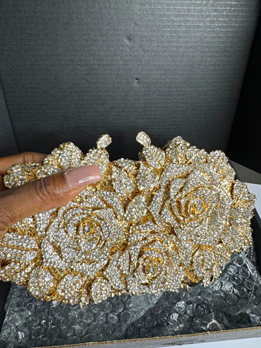 Crystal rhinestone floral - crystal,