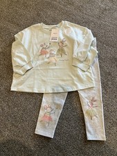 BNWT Next Girls Long Sleeve T Shirt and Leggings Outfit Set 12-18 Months 