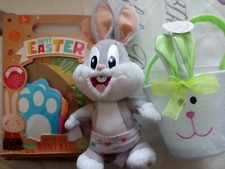 Bunny Bucket Easter Decorations Crafts Cuddly Bunnies 8x Treat Bags 