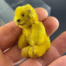 vintage SCHUCO MINIATURE BEAR GOLDEN MOHAIR antique metal steiff 6cm piccolo