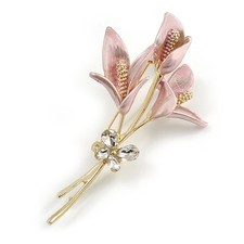 Pastel Pink Enamel Calla Lily