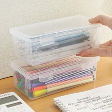 Large Clear Plastic Pencil Box