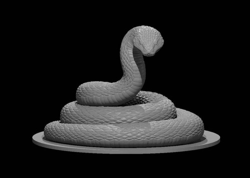 Giant constrictor snake coiled - giant,