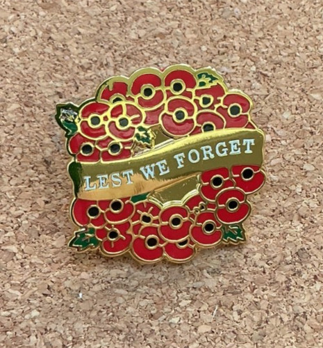 Poppy remembrance enamel - ,