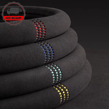 Alcantara Suede Auto Steering Wheel Cover Non-Slip D-Shaped Breathable Protector