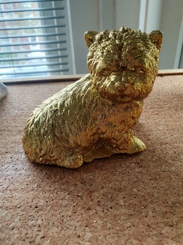 Hand gold gilded small westie