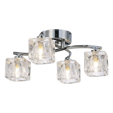 Modern Polished Chrome 4-Bulb
