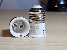 2 x Edison Screw ES E27 to Bayonet BC B22 Light Bulb Adaptor Lamp Holder White