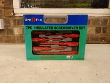Unifix 7pc Insulated Screwdriver Set NA010 in VERY GOOD CONDITION Flathead