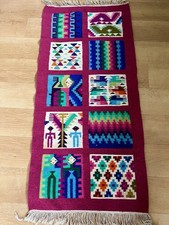 Vintage 1960s Small Kilim Rug Woven Wall Hanging